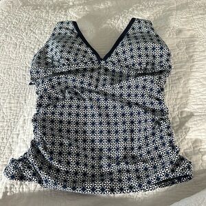 Draper James ❤️ Helen Jon Tankini Navy//White pattern
